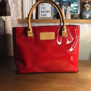 Red Patent Leather Small Kate Spade Tote